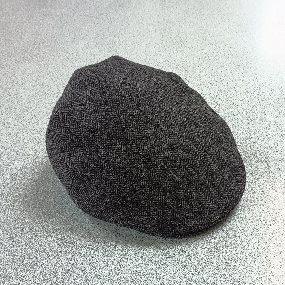 Vintage Orvis Hat Flat Cap Lawrence Foster Yorkshire Herringbone Wool 7-1/8